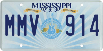 MS license plate MMV914