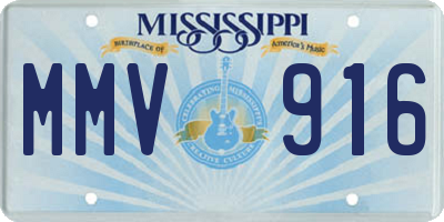MS license plate MMV916
