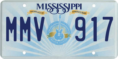 MS license plate MMV917