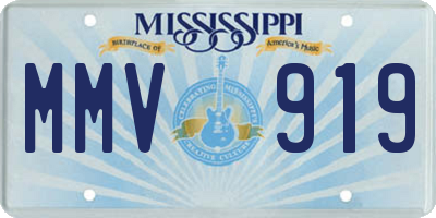 MS license plate MMV919