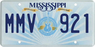 MS license plate MMV921