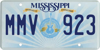 MS license plate MMV923