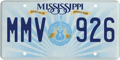 MS license plate MMV926