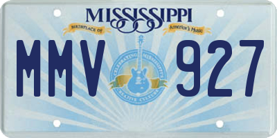 MS license plate MMV927
