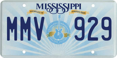 MS license plate MMV929