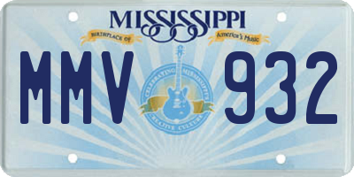 MS license plate MMV932