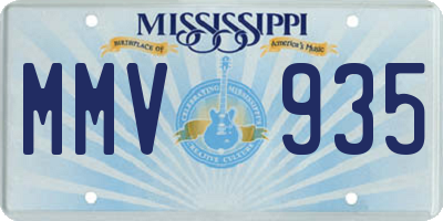 MS license plate MMV935