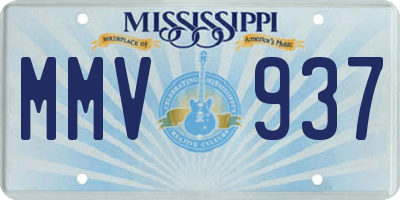 MS license plate MMV937