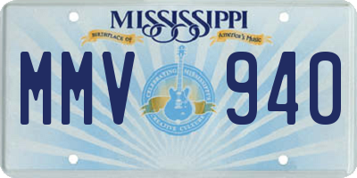 MS license plate MMV940