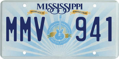 MS license plate MMV941