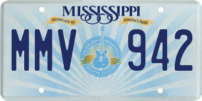 MS license plate MMV942