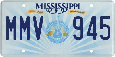 MS license plate MMV945
