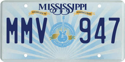 MS license plate MMV947