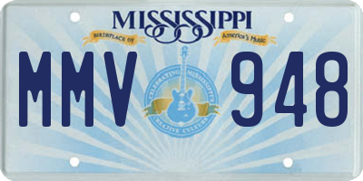 MS license plate MMV948