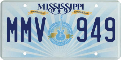 MS license plate MMV949