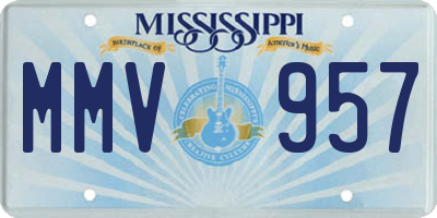 MS license plate MMV957