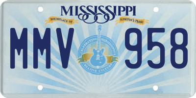 MS license plate MMV958