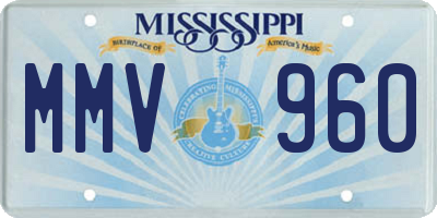MS license plate MMV960