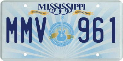MS license plate MMV961