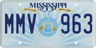 MS license plate MMV963