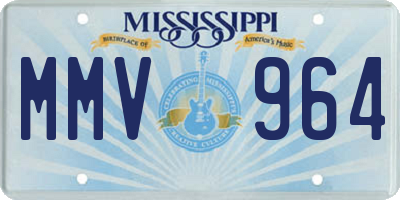 MS license plate MMV964