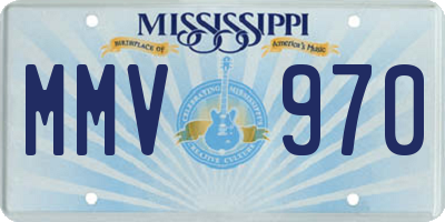 MS license plate MMV970