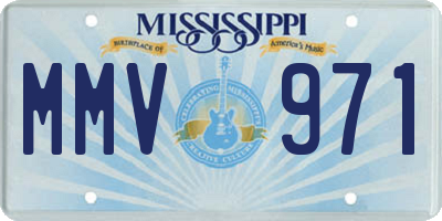 MS license plate MMV971