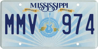 MS license plate MMV974