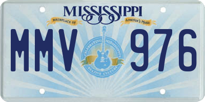 MS license plate MMV976