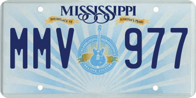 MS license plate MMV977