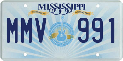 MS license plate MMV991