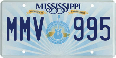 MS license plate MMV995