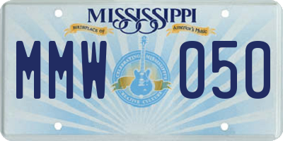 MS license plate MMW050