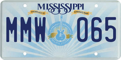 MS license plate MMW065