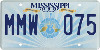 MS license plate MMW075