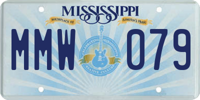 MS license plate MMW079