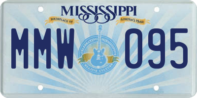 MS license plate MMW095