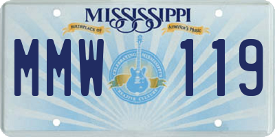 MS license plate MMW119