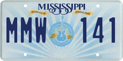 MS license plate MMW141