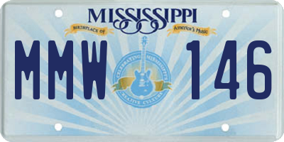 MS license plate MMW146