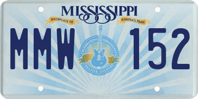 MS license plate MMW152