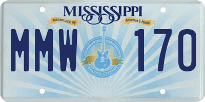 MS license plate MMW170
