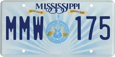 MS license plate MMW175