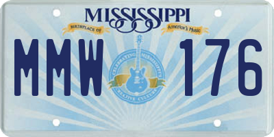 MS license plate MMW176