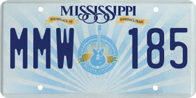 MS license plate MMW185