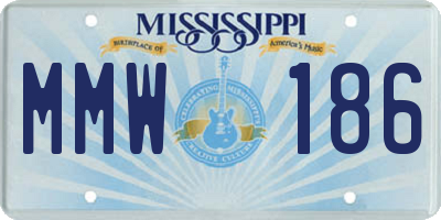 MS license plate MMW186