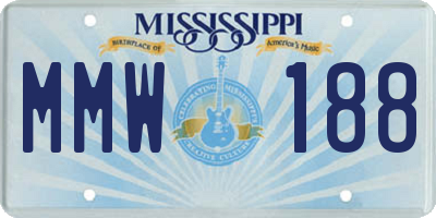 MS license plate MMW188