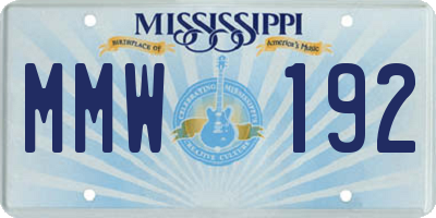 MS license plate MMW192