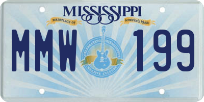 MS license plate MMW199