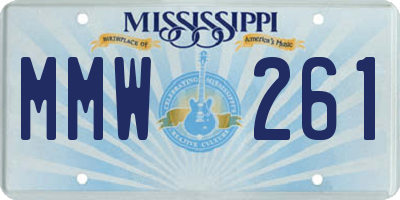 MS license plate MMW261